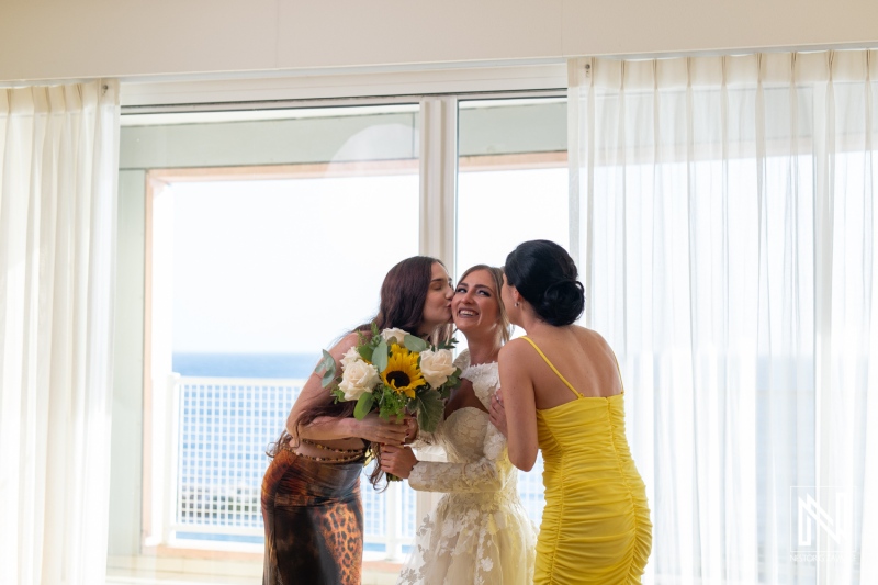 Celebration of love and friendship at a beautiful wedding in Curacao at Sunscape Curacao Resort