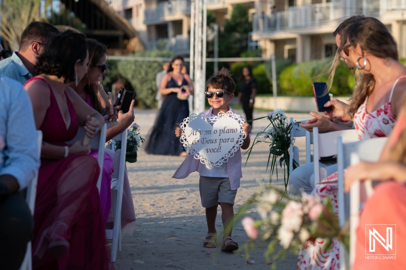 Kid walking down the aisle