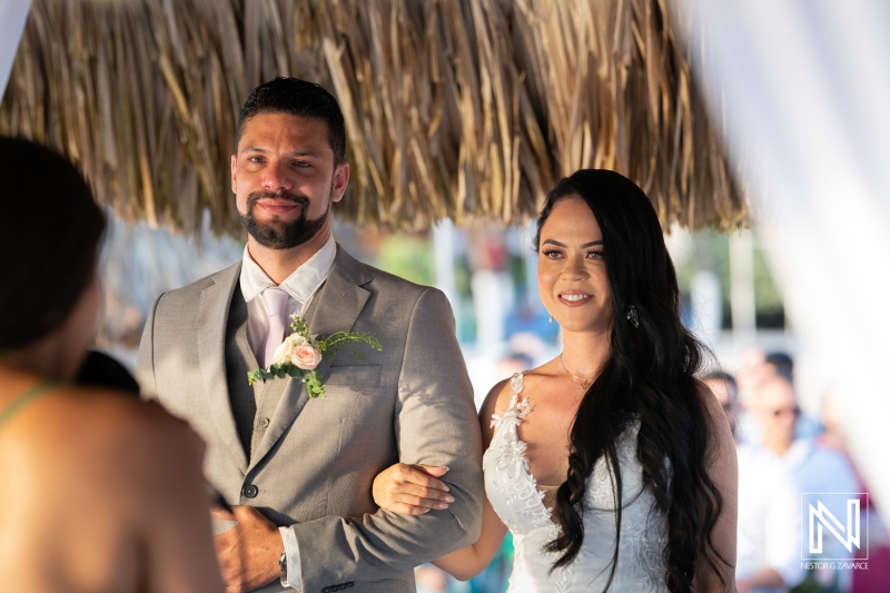 Bride and groom at the ceremony