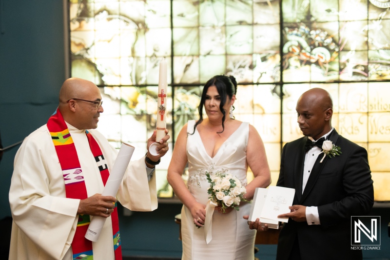 Ceremony at Curaçao Museum celebrating love with vows and traditions in a stunning location