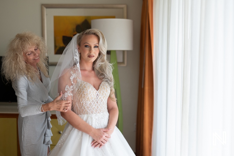 Bride getting ready