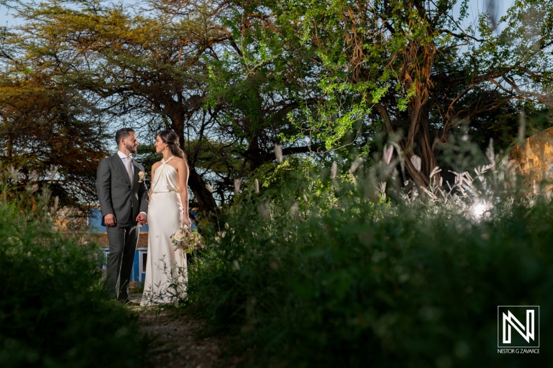 Bride and groom photoshoot session