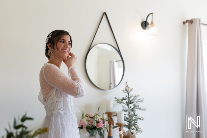 Bride getting ready