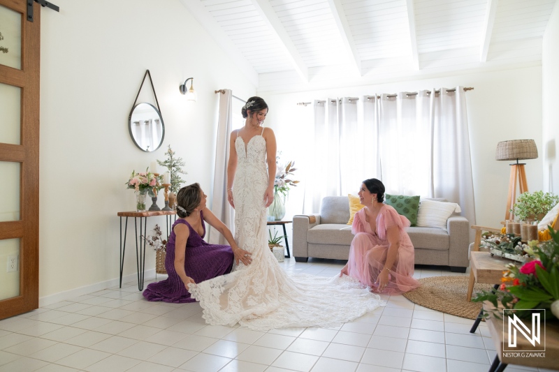 Bride getting ready