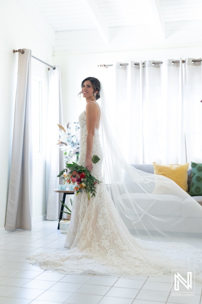 Bride getting ready