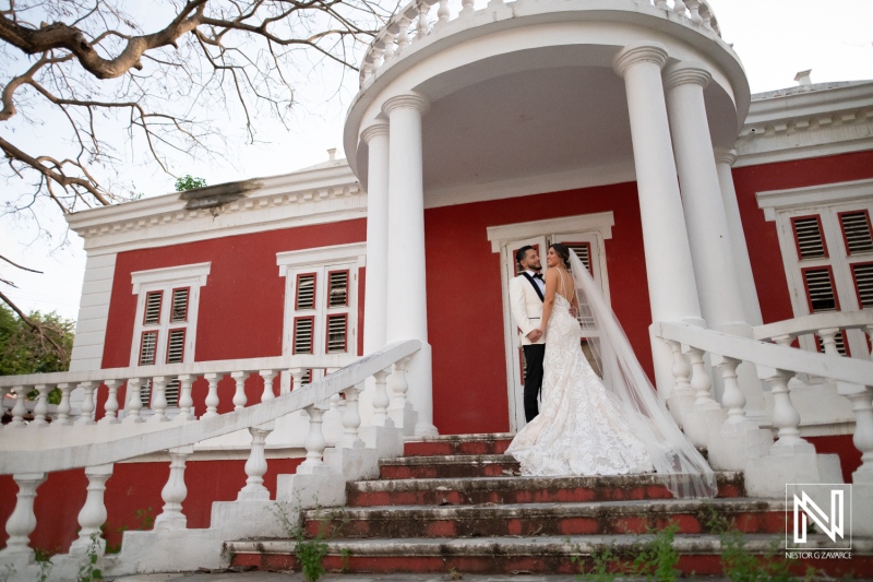 Bride and groom photoshoot session