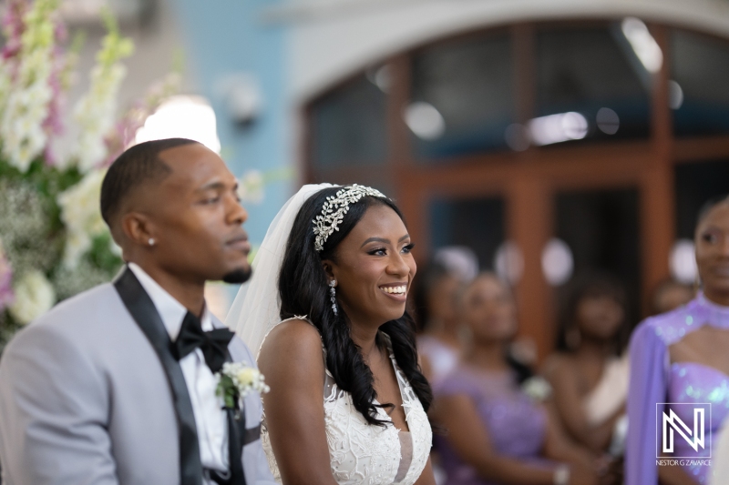Bride and groom at the ceremony