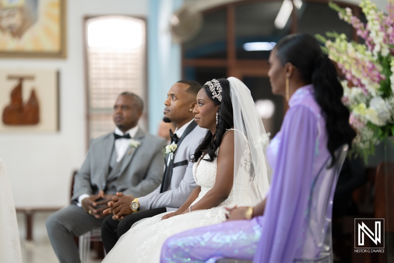 Bride and groom at the ceremony