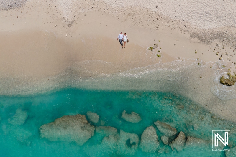 Bride and groom photoshoot session Drone shot