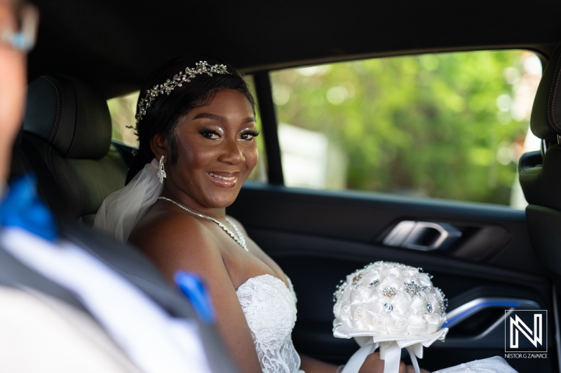 Bride in the car
