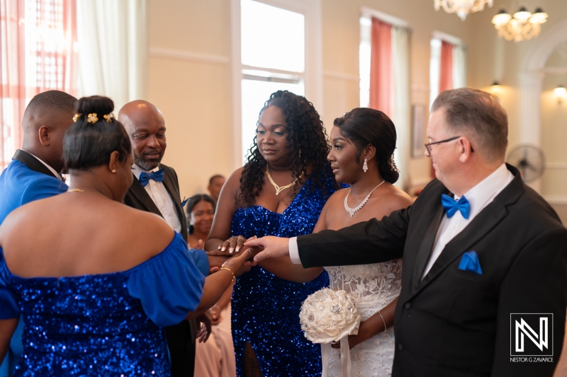 Bride and groom together