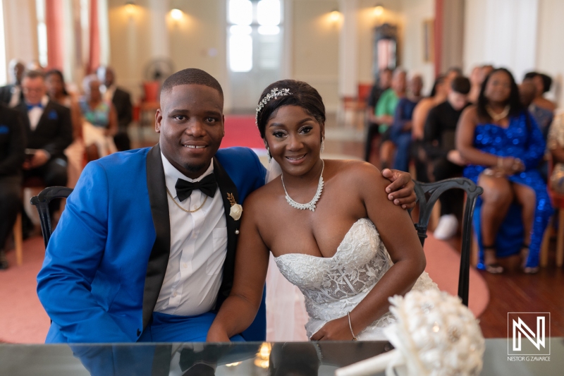Bride and groom together