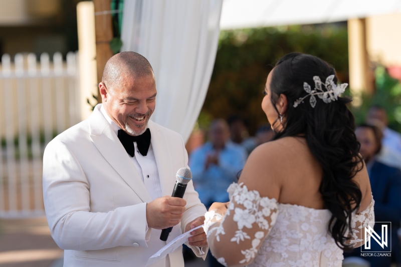 Celebrating love at a picturesque wedding ceremony at Avila Beach Hotel in Curacao