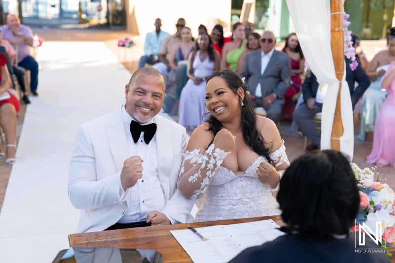 Wedding celebration at Avila Beach Hotel in Curacao filled with joy and love
