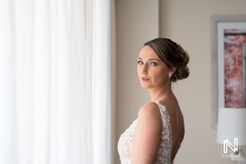 Bride ready for first look