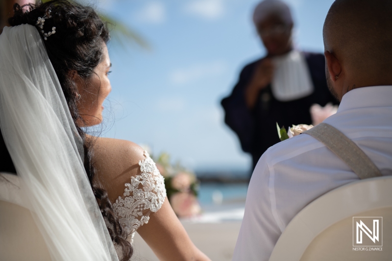 Bride and Groom at wedding ceremony