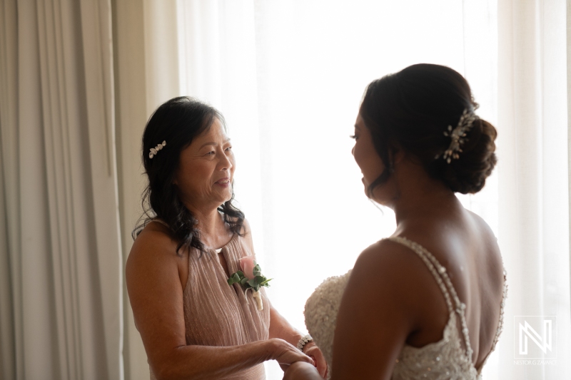 Bride and mom