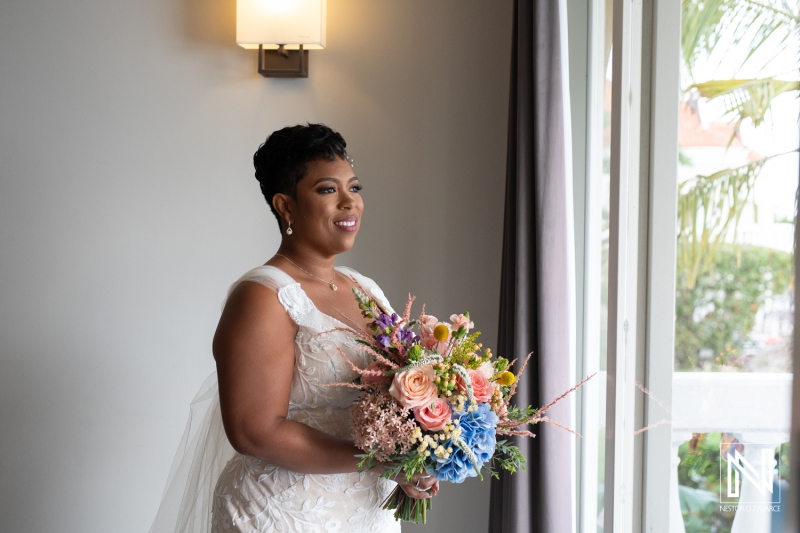 Bride at the room