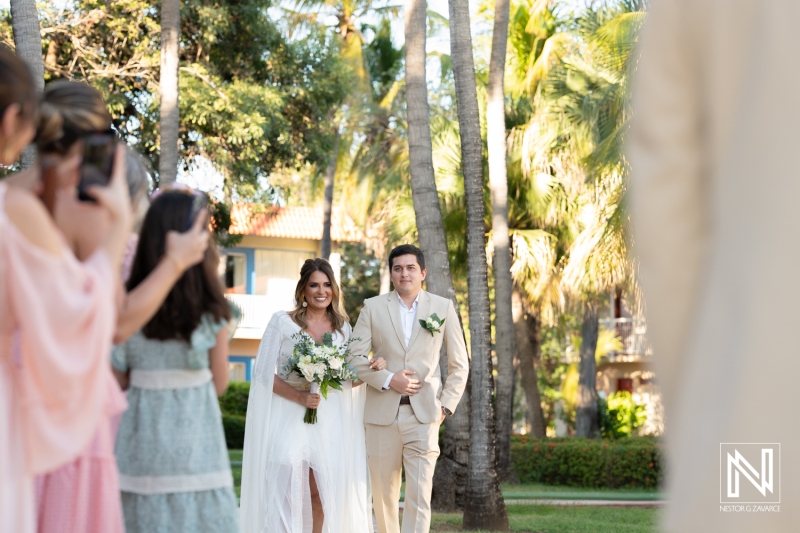 Bride walking down the aisle
