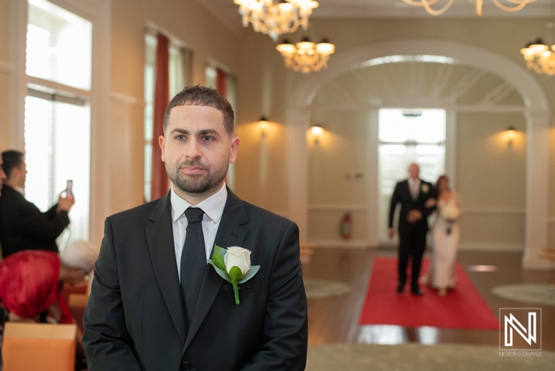 Groom waiting for the bride