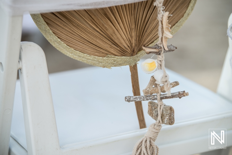 Wedding beach chair decoration
