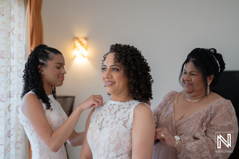 Bride getting ready