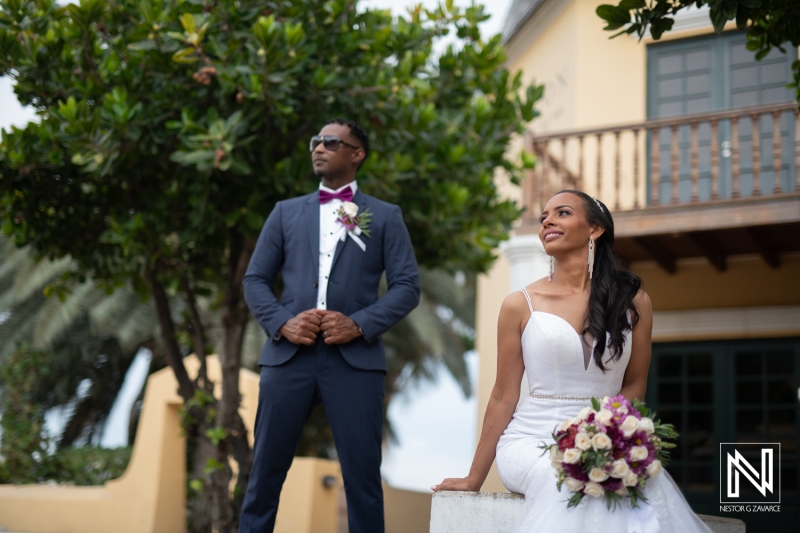 Bride and groom photoshoot session