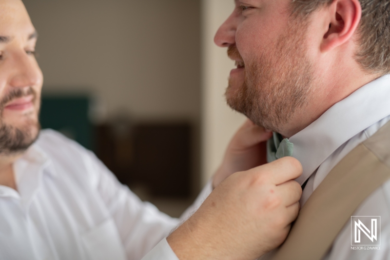 Couple getting ready