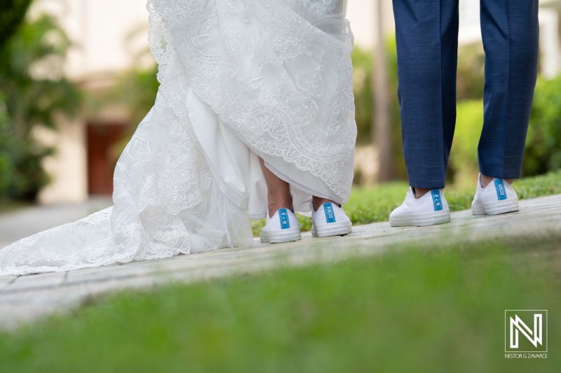 Bride and groom photoshoot session