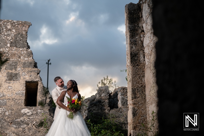 Bride and groom photoshoot session