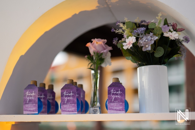 Weddings at Renaissance Wind Creek Curacao Resort feature unique decorations and personalized gifts for guests