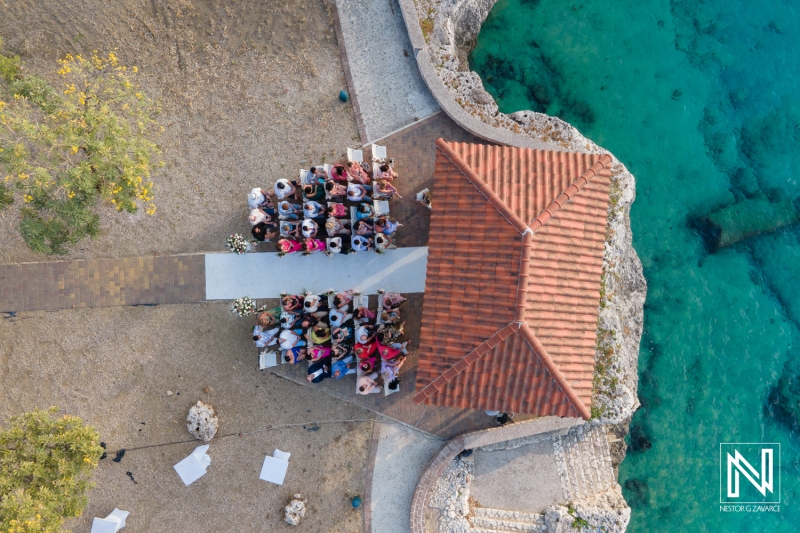 Drone shot of the ceremony
