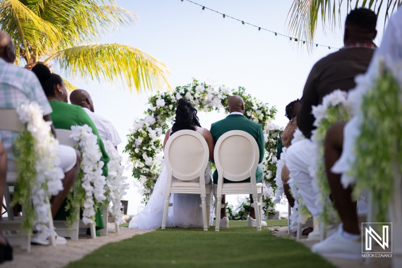 Bride and groom at the ceremony