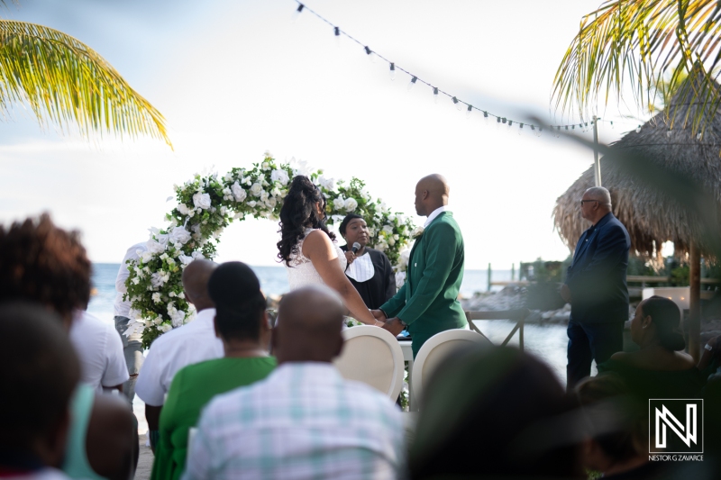 Bride and groom at the ceremony