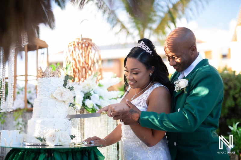 Cutting the cake