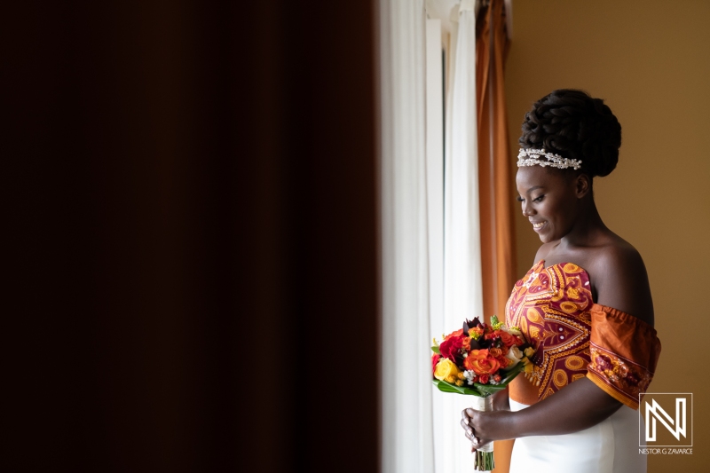 Bride at the window