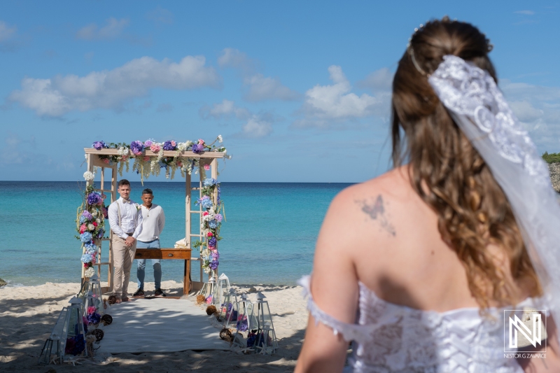 Bride walking down the aisle