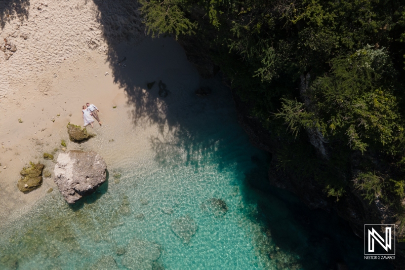 Couple photoshoot drone session