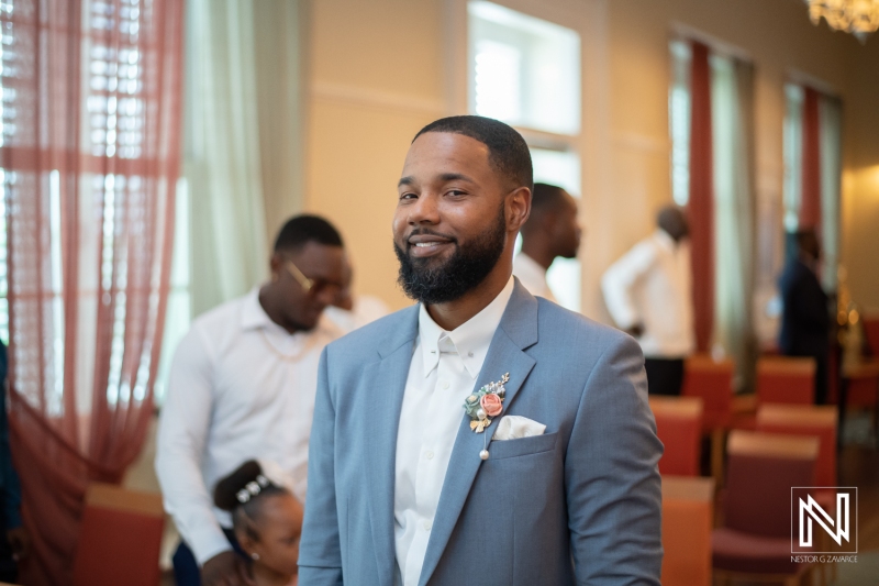 Groom waiting for the bride