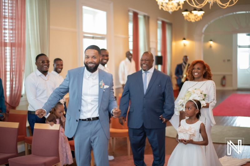 Groom and Bride's first look