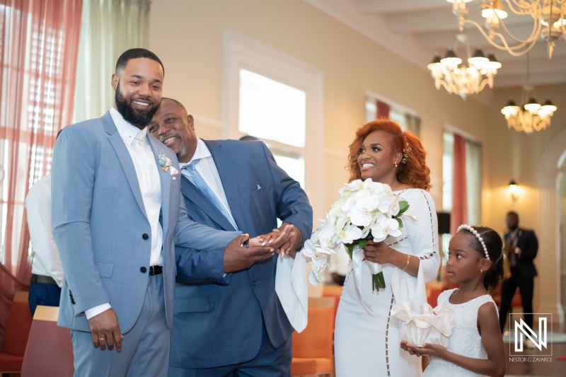 Groom and Bride's first look