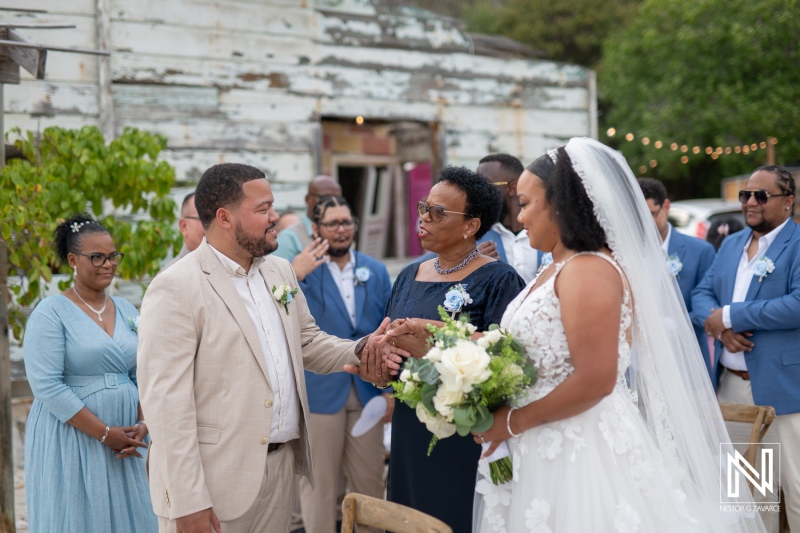 Ceremony of love at Playa Hunku featuring heartfelt vows and a beautiful backdrop in Curacao