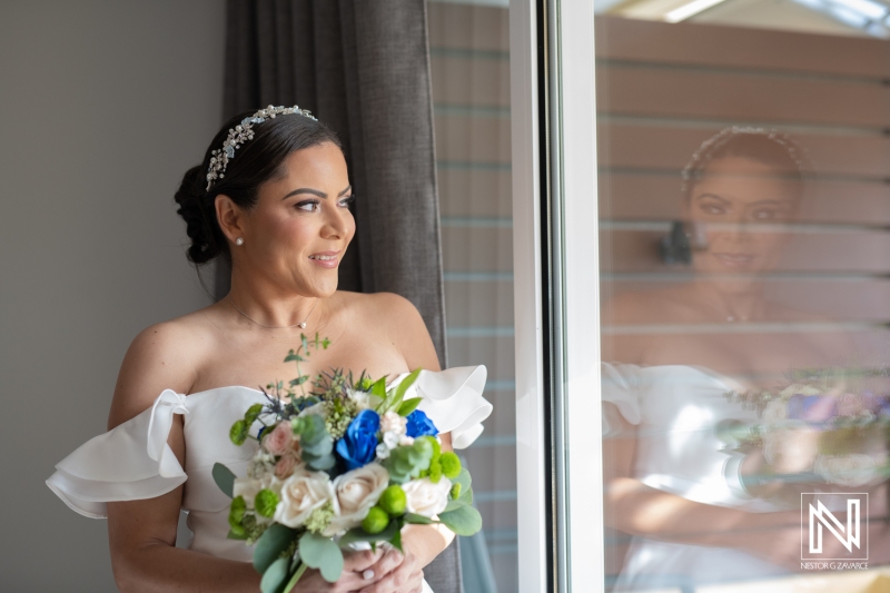 Bride at the window