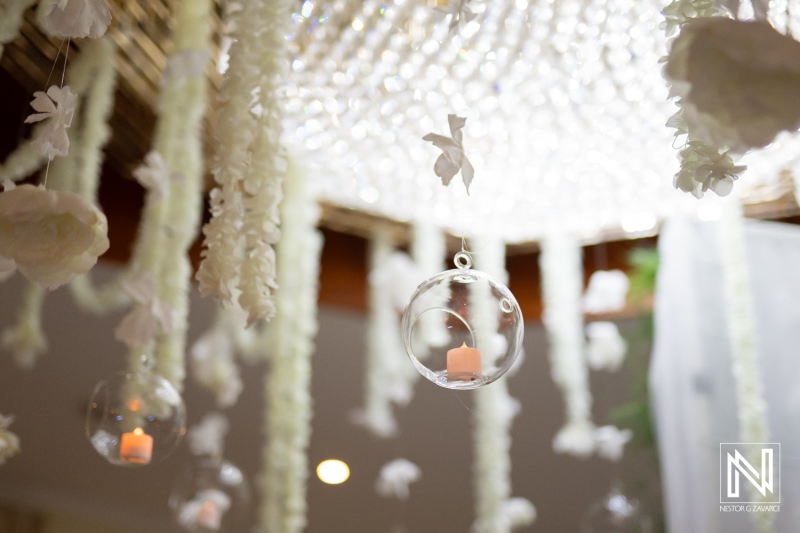 Celebration of love at Acoya Curacao Resort featuring elegant decorations and romantic ambiance