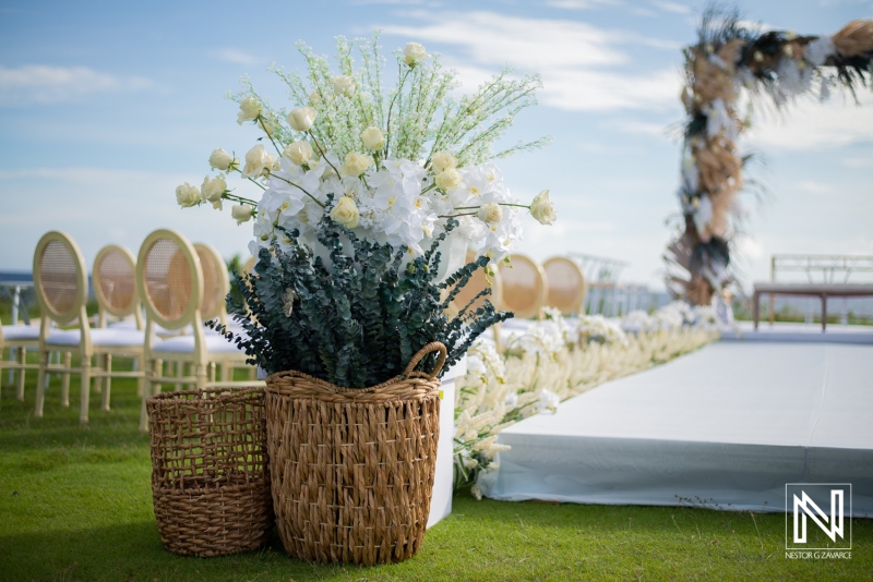wedding decor at golf course