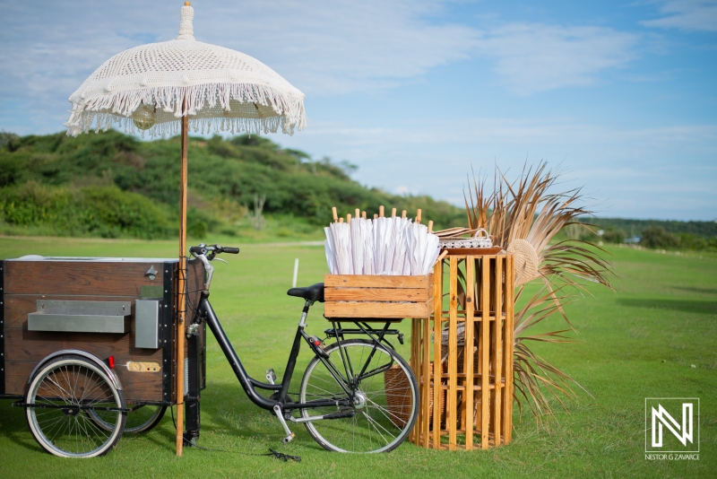 wedding decor at golf course
