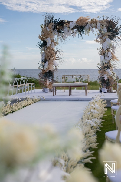 wedding decor at golf course
