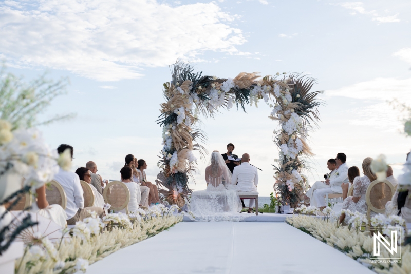 wedding ceremony at golf course