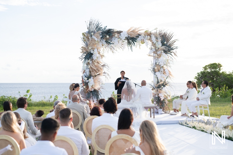 wedding ceremony at golf course