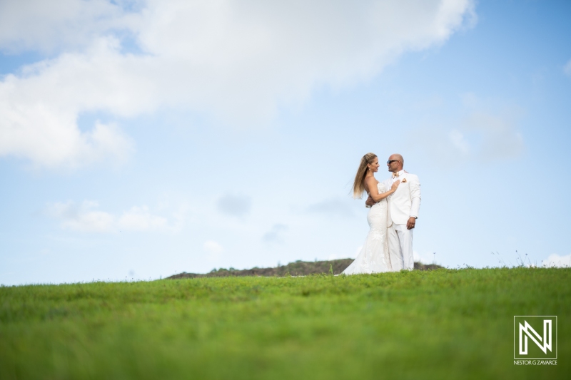 Trash the dress session at golf course